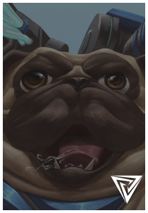 A darken image of QUANTAAR Hero Agent Pug